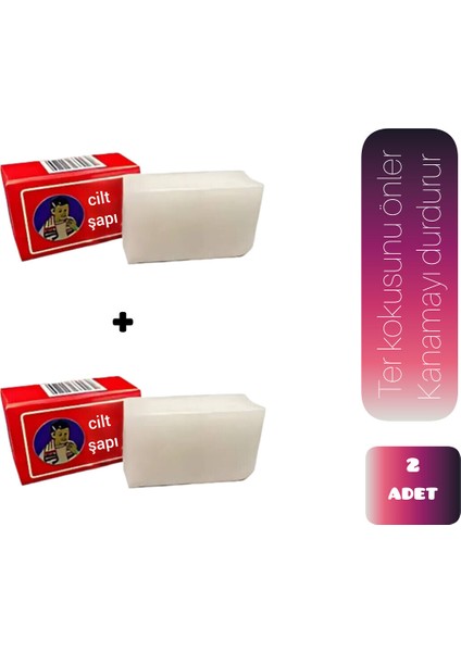 Iki Adet Doğal Ter ve Kanama Önleyici Deodorant Cilt Şapı Taşı