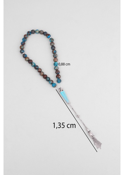 Gümüş Tesbih, Taşlı, Rodyum Kaplama, 27 Cm, Zarif ve Şık Tasarım modelleri