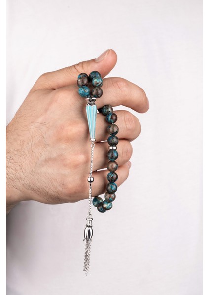 Gümüş Tesbih, Taşlı, Rodyum Kaplama, 27 Cm, Zarif ve Şık Tasarım fırsatları