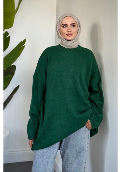 Sezin Ön Oval Kol Salaş Tunik Yeşil fiyatları