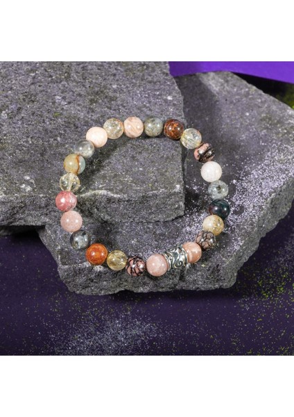 Renkli Doğal Taş 8mm Bileklik, Şık ve Enerjik Takı Seçeneği fırsatları