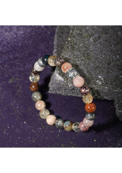 Renkli Doğal Taş 8mm Bileklik, Şık ve Enerjik Takı Seçeneği indirimleri