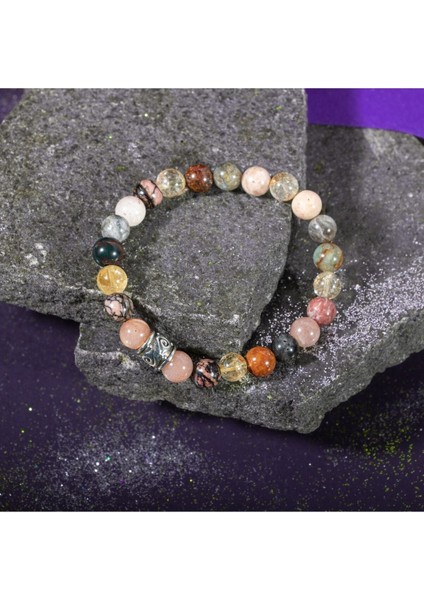 Renkli Doğal Taş 8mm Bileklik, Şık ve Enerjik Takı Seçeneği