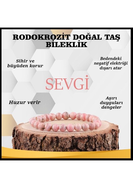 Renkli Doğal Taş Bileklik, 6 Mm, Sertifikalı, Şık ve Zarif Takı