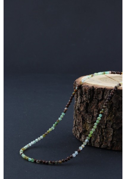 Renkli Krizopras Taşlı 4mm Şık Kolye, Doğal ve Enerji Dolu Takı Seçeneği fiyatları