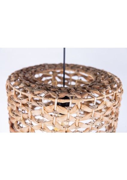 Modern Bej Rattan Bambu Sarkıt Avize, Şık ve Doğal Ev Dekoru Için Ideal. indirimleri