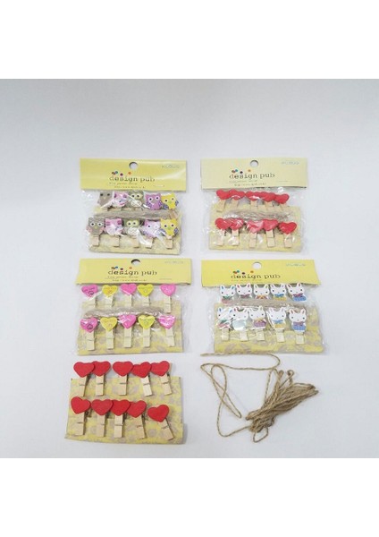 Ahşap Notluk Ipli Mandal