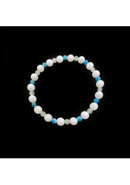 Renkli Doğal Taş Bileklik, Açlık Bastırma ve Zayıflama, Ay Taşı, Prehnit, Apatit indirimleri