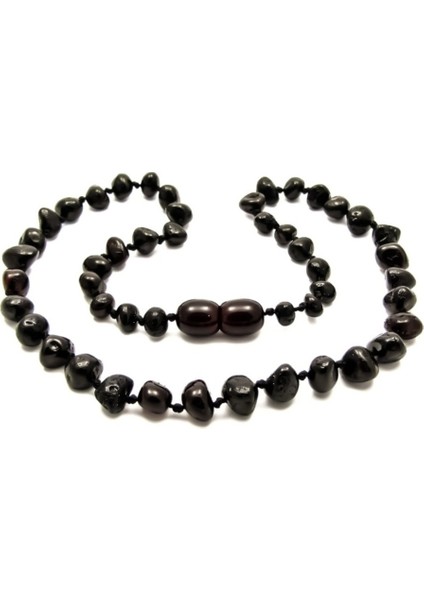 Yetişkin Kehribar Kolye, Sertifikalı ve Şık Siyah Tasarım