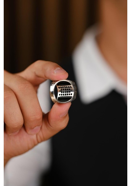 El Işçiliği Akik Taşlı Gümüş Yüzük, Zarif ve Şık Takı Seçeneği