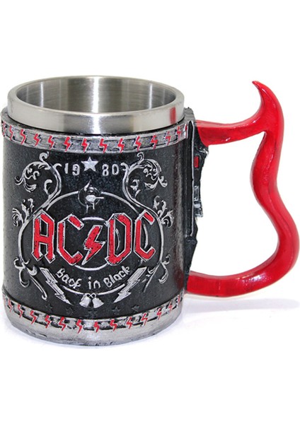 Ac/dc Detaylı Çelik Kupa