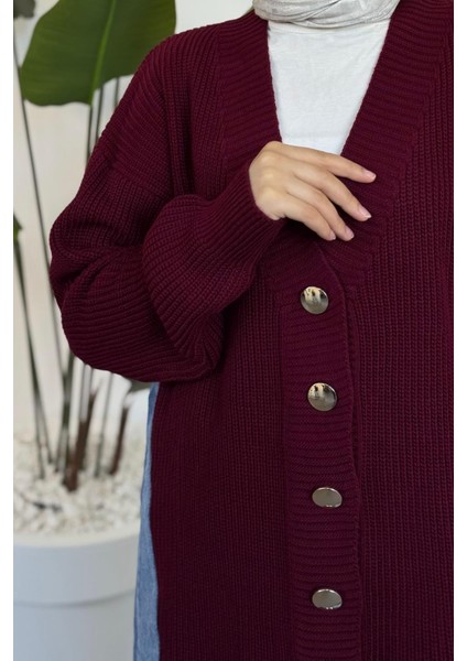 Ritim Yan Arka Kotlu Hırka Bordo indirimleri