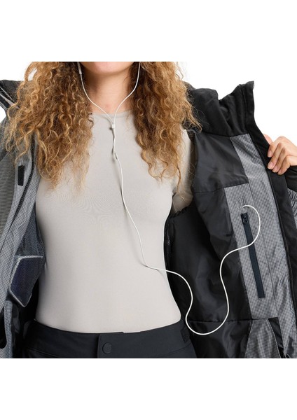 Snow Shimmer Kadın Siyah Snowboard Ceketi indirimleri