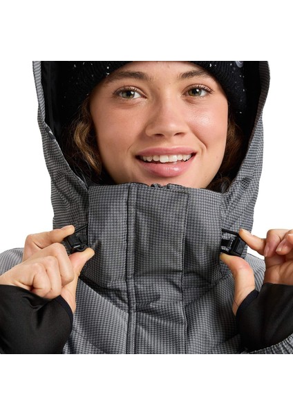 Snow Shimmer Kadın Siyah Snowboard Ceketi