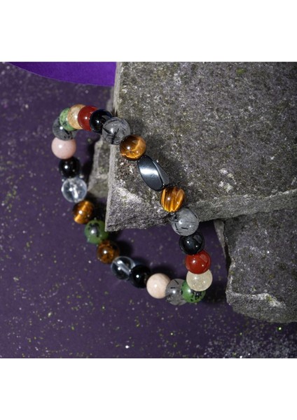 Ikizler Burcu Doğal Taş Hematit Bileklik, Renkli ve Şık Tasarım fırsatları