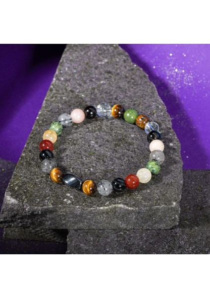 Ikizler Burcu Doğal Taş Hematit Bileklik, Renkli ve Şık Tasarım