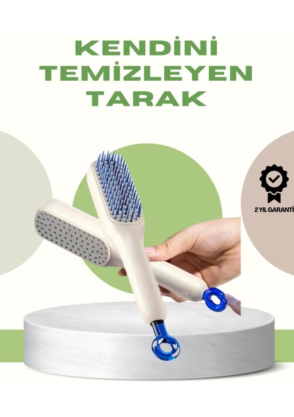 Anti-Statik Saç Tarağı – Kolay Temizlenebilir, Silikon Masaj Uçlu, Kompakt Boyut