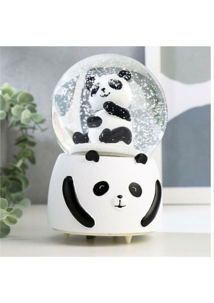 Siyah Beyaz Panda Kar Küresi Büyük Boy
