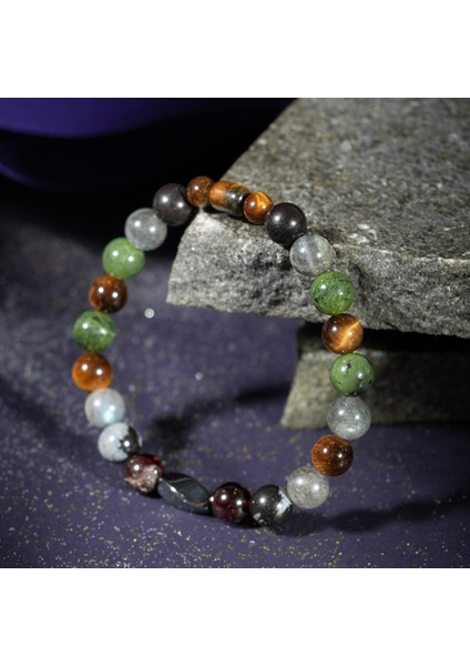 8mm Hematit Doğal Taş Bileklik Akrep Burcu Için Renkli ve Şık Tasarım indirimleri