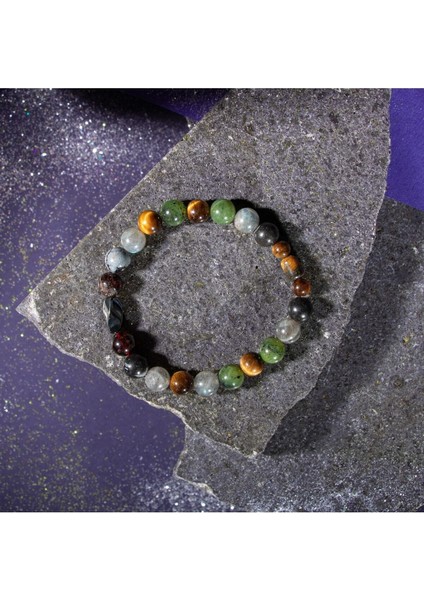 8mm Hematit Doğal Taş Bileklik Akrep Burcu Için Renkli ve Şık Tasarım