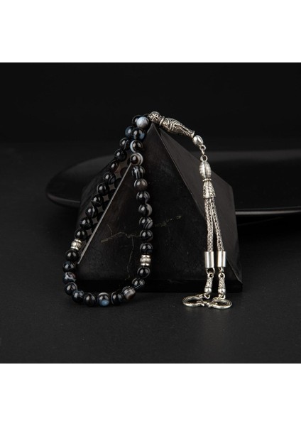 Siyah Göz Akik Doğal Taş Tesbih 33'lü, 6mm, Şık ve Doğal Tasarım indirimleri