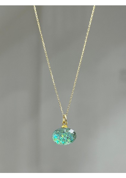 Yeşil Opal Gümüş Kolye, Şık ve Zarif Tasarım ile Tarzınıza Renk Katın