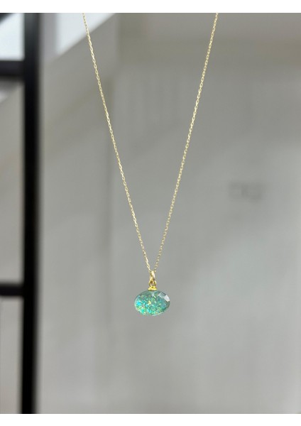 Yeşil Opal Gümüş Kolye, Şık ve Zarif Tasarım ile Tarzınıza Renk Katın fırsatları