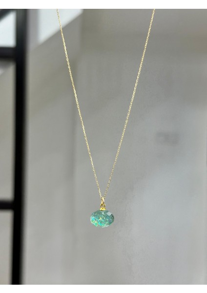 Yeşil Opal Gümüş Kolye, Şık ve Zarif Tasarım ile Tarzınıza Renk Katın indirimleri