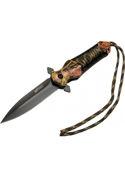 4267 Çok Renkli Kamp Çakı 21CM - Yarı Otomatik, Ipli