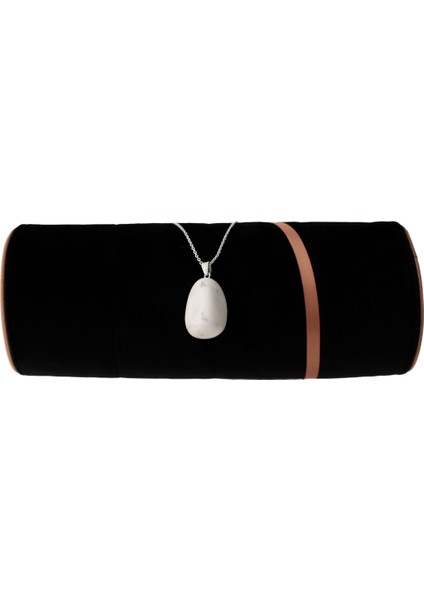 Beyaz Howlit Doğal Taş Kolye - Zarif ve Rahatlatıcı Aksesuar