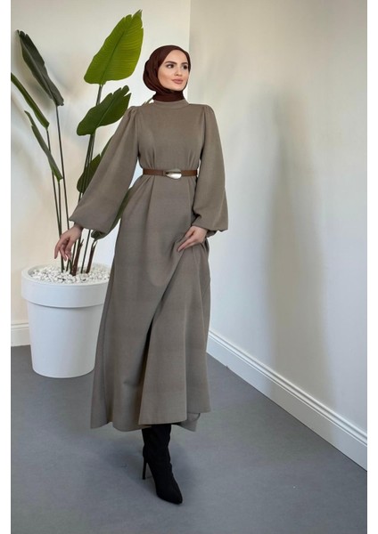 Blake Fitilli Kemerli Elbise Vizon