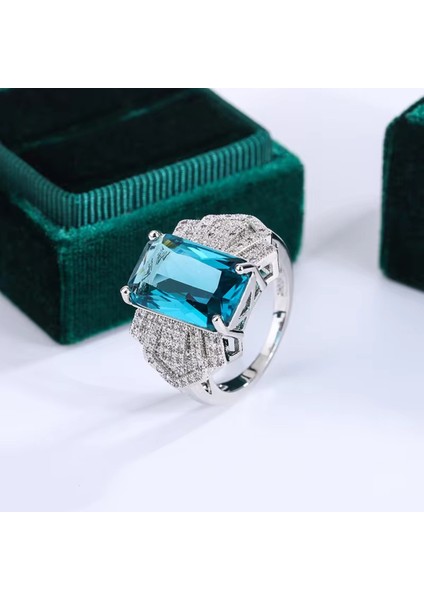 925 Ayar Gümüş Yeşil Turmalin Taşlı Şık Yüzük fiyatları