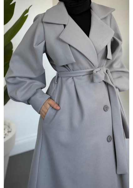 Areson Cepkenli Astarlı Kaban Gri fırsatları