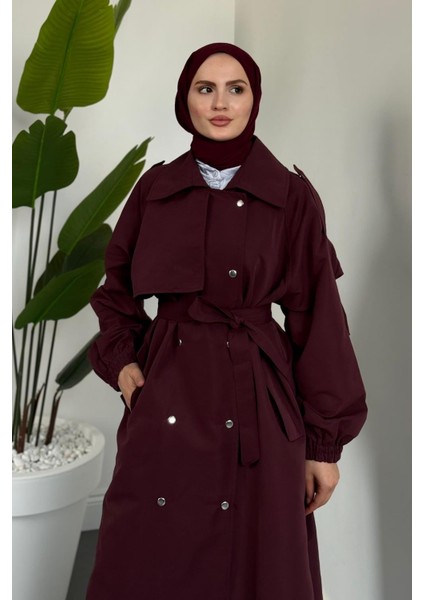 Haggy Çıtçıtlı Trençkot Vişne Çürüğü fırsatları