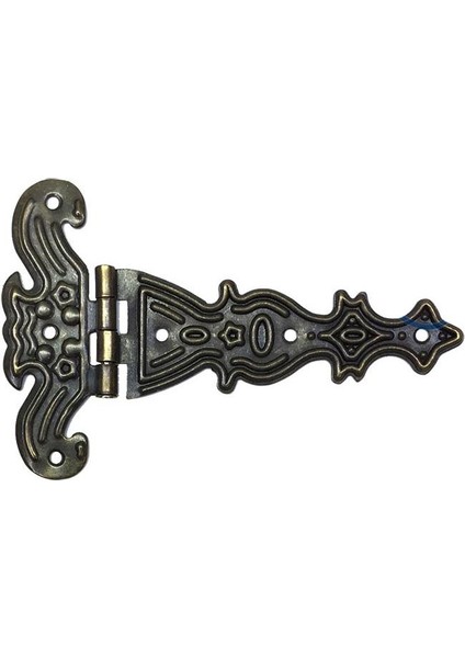 Dekoratif, Sac Tek Kuyruklu Menteşe - 69X102 Mm, Büyük, Antik, 1 Adet