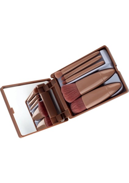 Taşınabilir 5'li Makyaj Fırça Seti, Göz Farı, Fondöten ve Allık Karıştırıcı