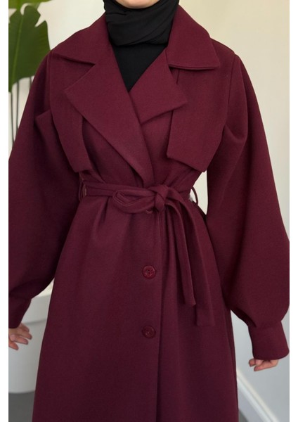 Areson Cepkenli Astarlı Kaban Bordo