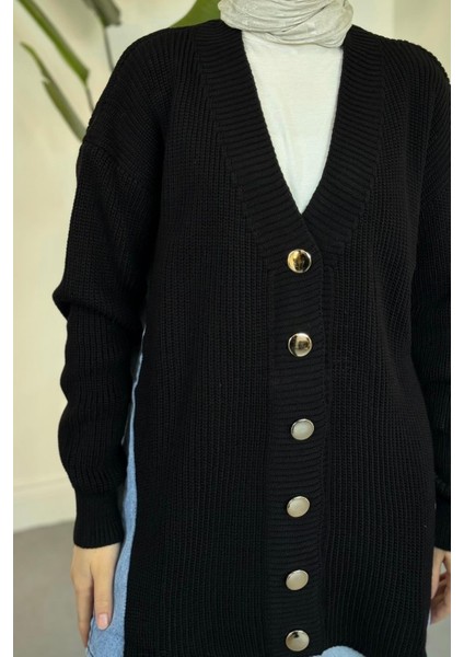 Ritim Yan Arka Kotlu Hırka Siyah fırsatları