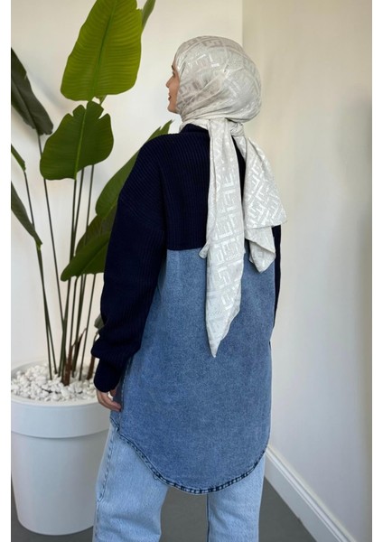 Ritim Yan Arka Kotlu Hırka Lacivert modelleri