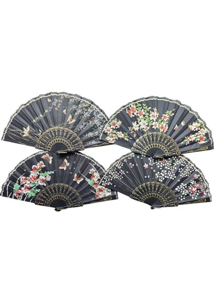 Plastik Kumaş Yelpaze 12 Li Karışık OB-052