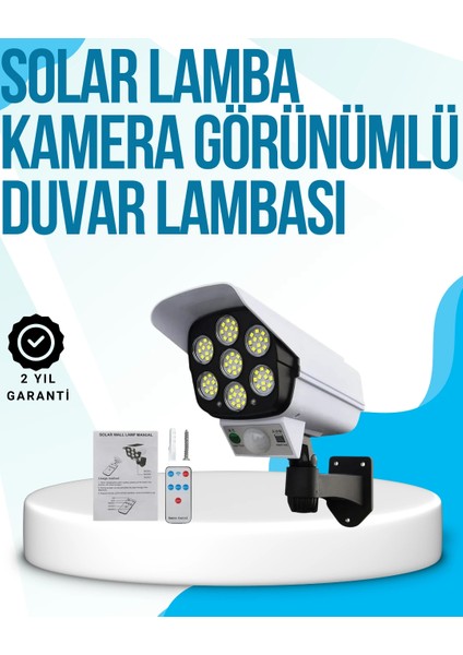 Kablosuz, Güneş Paneliyle Şarj Olan Dış Mekan Lambası – 8-10 Saat Aydınlatma Süresi
