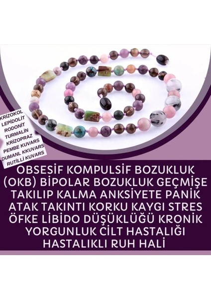 Mor Doğal Taş Kolye, Enerji ve Dinginlik Hissi Için Şık Tasarım