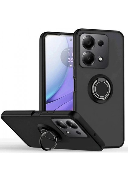 Xiaomi Redmi Note 13 Pro 5g Kılıf Montreal Yüzüklü Silikon Kapak - Siyah