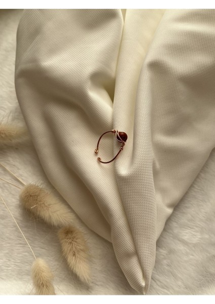 El Yapımı Kırmızı Jasper Taş Ayarlanabilir Tel Yüzük, Şık ve Özgün Tasarım fiyatları