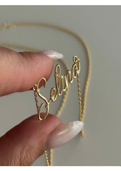 Kadın Gümüş Taşlı Kişiye Özel Kolye, Işıklı Kutuda, Sevgi Hediye fırsatları