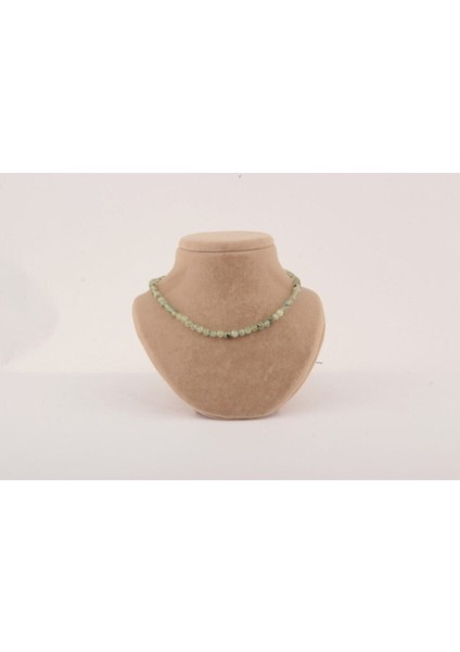 Sertifikalı 6mm Yeşil Prehnit Kolye (Düğmesiz) fiyatları