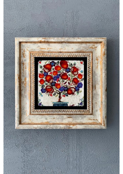 Renkli Taş Duvar Tablosu 20X20 Cm, Şık ve Dekoratif Hediye Seçeneği