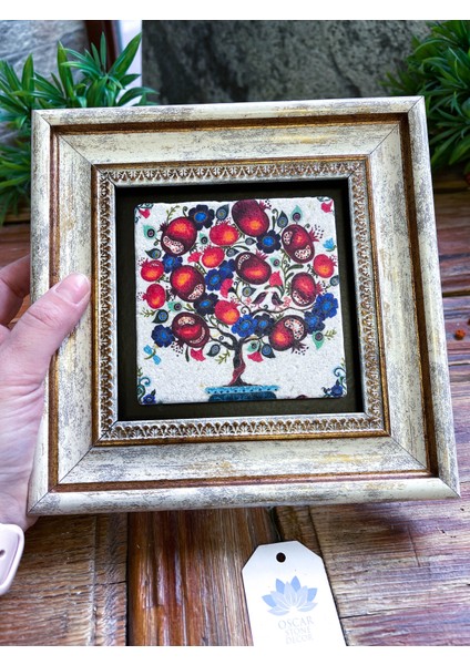 Renkli Taş Duvar Tablosu 20X20 Cm, Şık ve Dekoratif Hediye Seçeneği modelleri