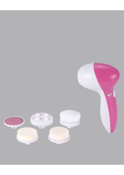 5 Başlıklı Yüz Masaj Aleti – Cilt Temizleme, Peeling, Siyah Nokta ve Gözenek Bakımı indirimleri