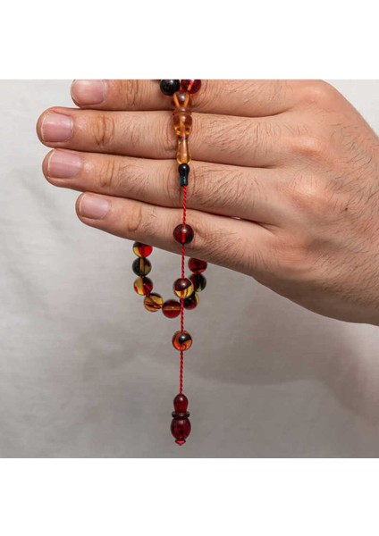 Renkli Kehribar Tesbih, Şık ve Doğal Takı, El Işçiliği, Zarif Tasarım fırsatları